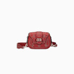 D-Fence saddle bag in red studded calfskin M6501VLAE M47R