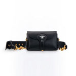 Dior D-bee mini saddle bag in black calfskin M8502CVZZ M900