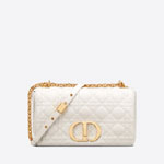 Medium Dior Caro Bag Ivory Supple Cannage Calfskin M9242UWHC M35U