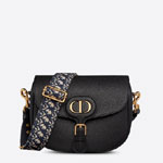 Large Dior Bobby Bag Black Grained Calfskin M9320UBBY M911