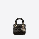 Micro Lady Dior Bag Black Cannage Lambskin S0856ONGE M900