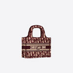 Mini Dior Book Tote Burgundy Dior Oblique Embroidery S5475ZRIW M974