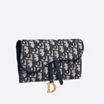 Saddle Long Wallet Blue Dior Oblique Jacquard S5614CTZQ M928