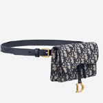 Saddle Belt Pouch Blue Dior Oblique Jacquard S5619CTZQ M928