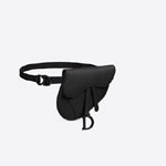 Dior Saddle Flat Belt Pouch Black Ultramatte Calfskin S5632SLLO M989