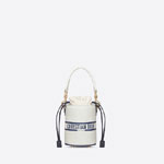 Micro Dior Vibe Bucket Bag White Calfskin S6250OSGQ M933