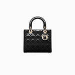 Lady Dior bag in black patent cannage calfskin VRB44550 N0