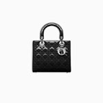 LADY DIOR BAG IN BLACK PATENT CANNAGE CALFSKIN VRB44551 N0