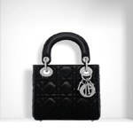 Mini lady dior bag in black lambskin CAL44501 N0