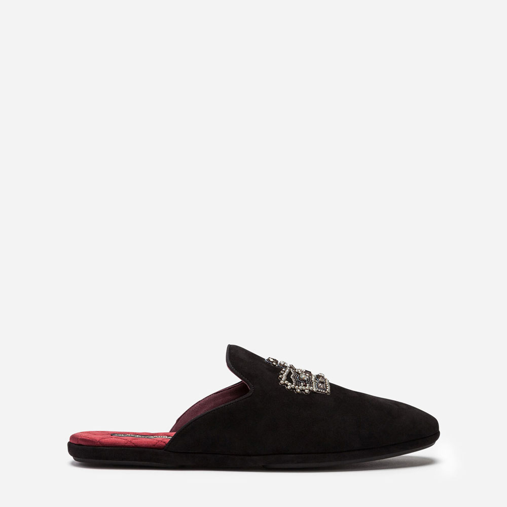 DG Suede Slippers with Embroidery A80128AZ82180999: Image 1