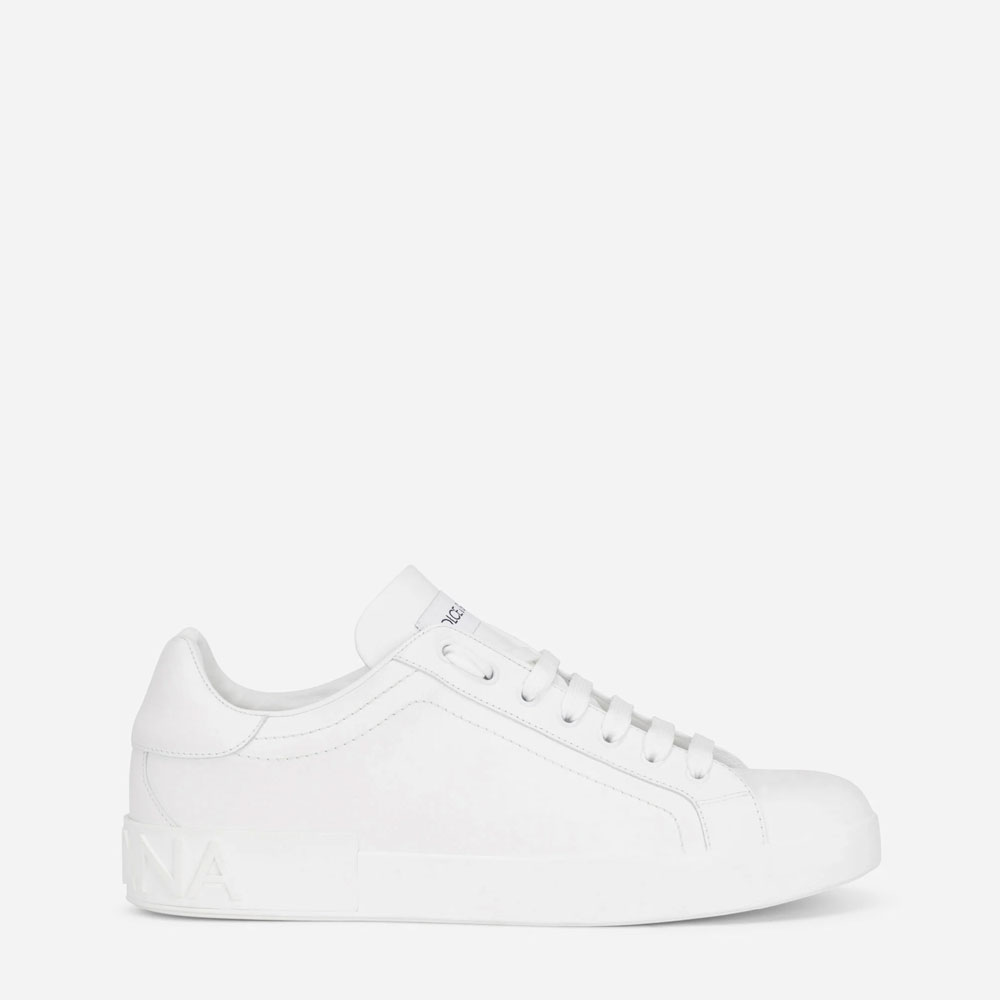 DG Calfskin Portofino sneakers in White CS1772A106580001: Image 1