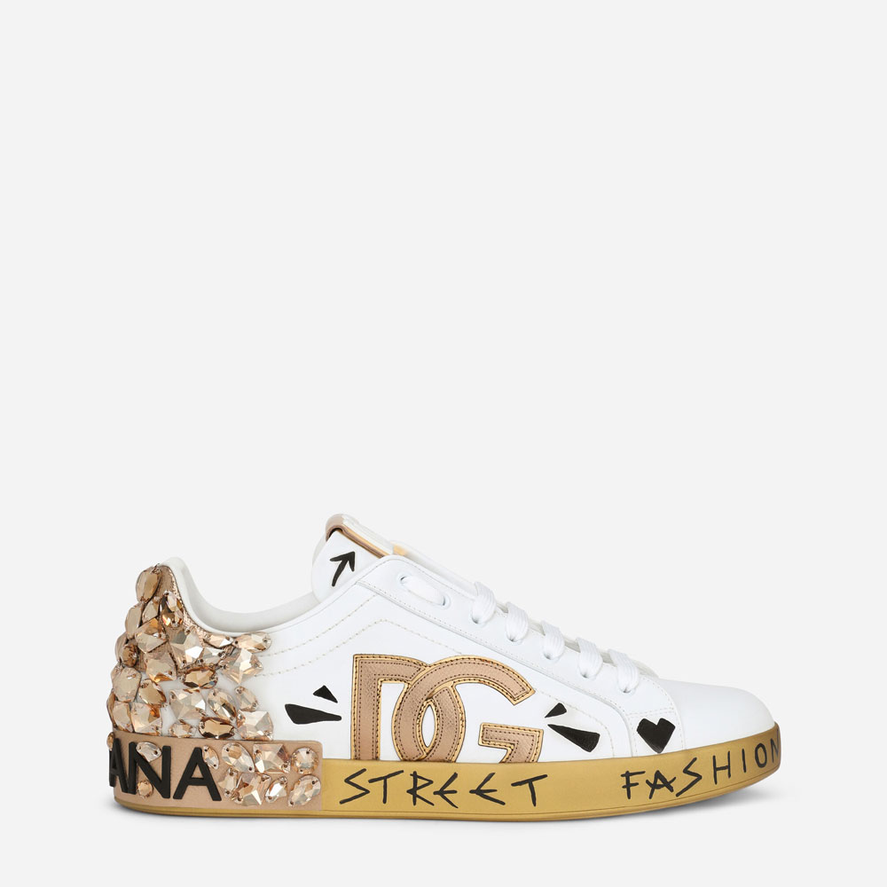 DG Printed calfskin nappa Portofino sneaker CS1951AQ47789662: Image 1