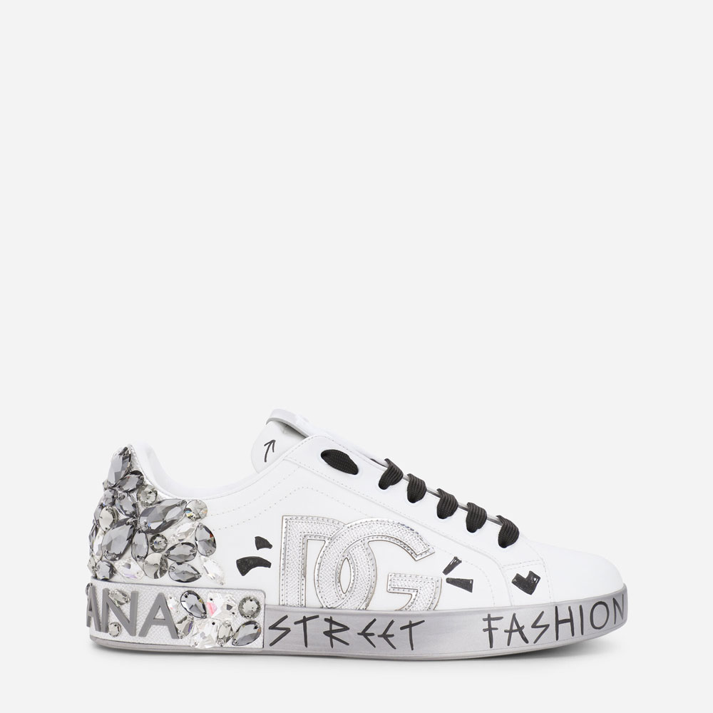 DG Printed calfskin nappa Portofino sneaker CS1951AQ4788B441: Image 1