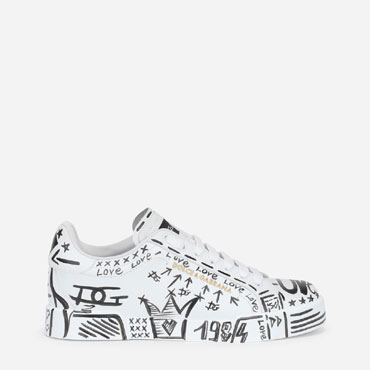 DG Hand-painted calfskin Portofino sneakers CK1602AY66589697