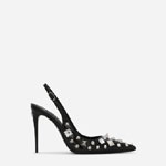 DG Polished calfskin slingbacks with stud embellishment CG0611AC5678S574