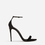 DG Polished calfskin sandals in Black CR1339A103780999