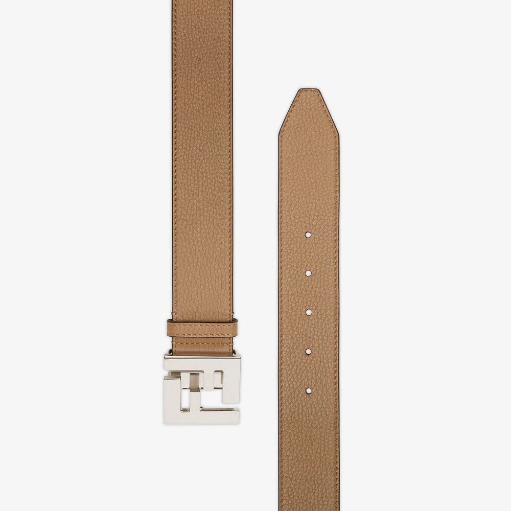 Fendi Beige Leather Belt 7C0403 SFR F09YL: Image 2