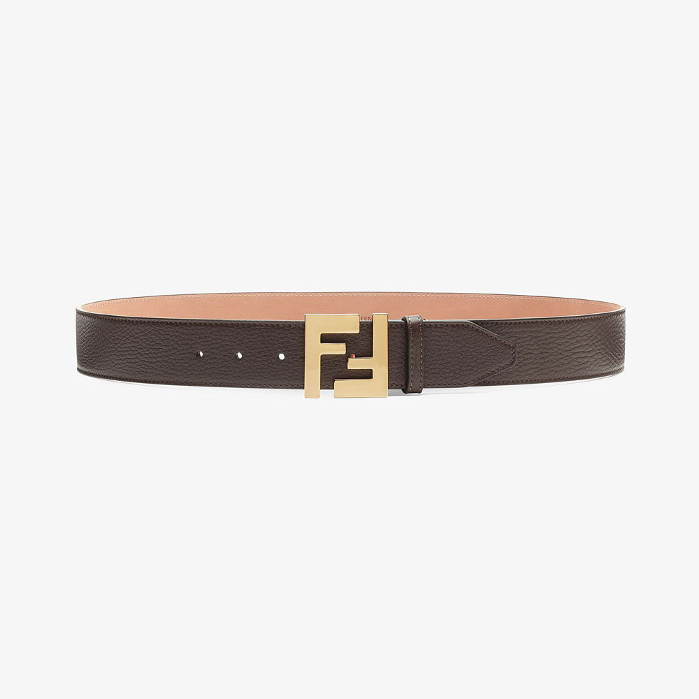 Fendi Brown Cuoio Romano Leather Belt 7C0403 SFR F12G2: Image 1