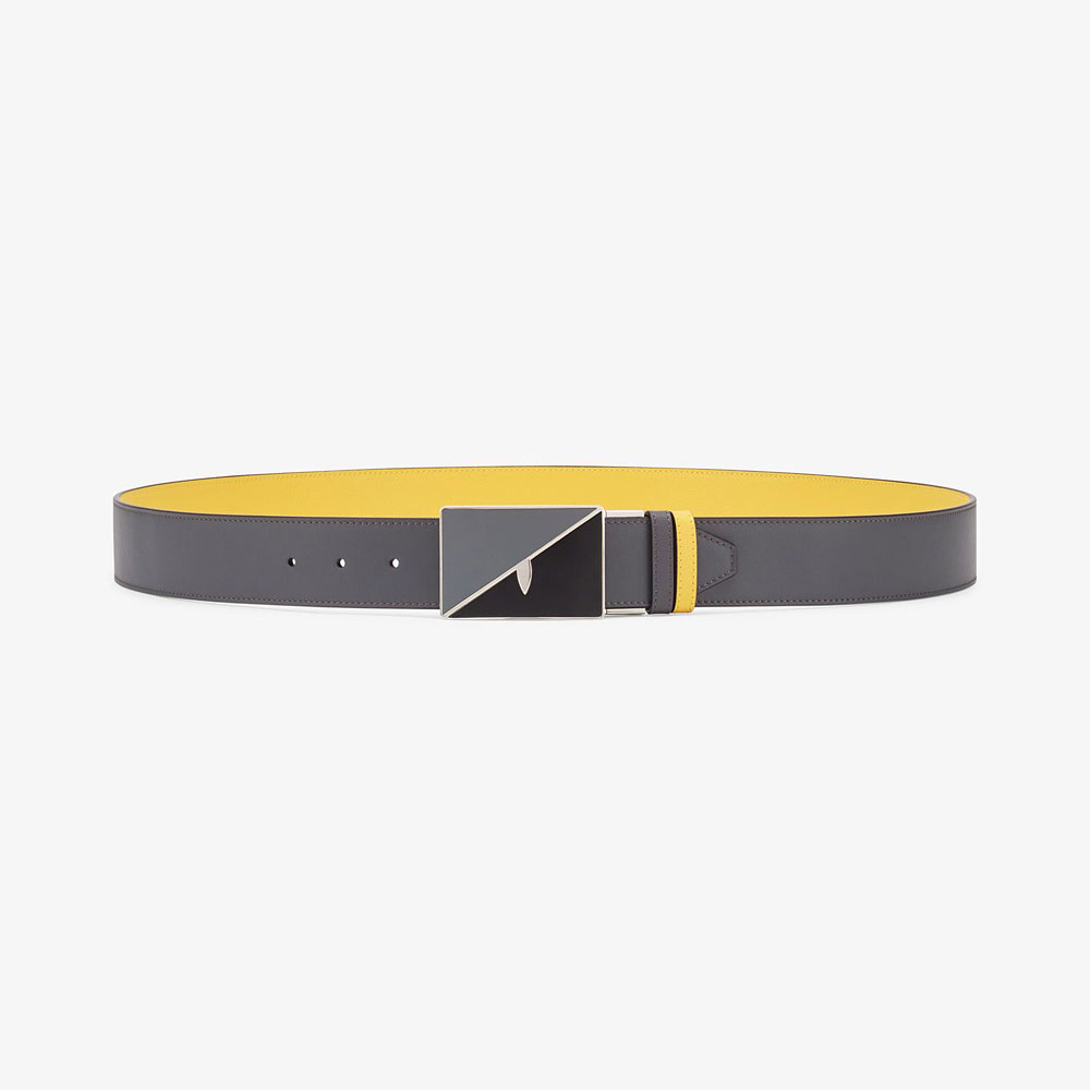 Fendi Grey Leather Belt 7C0425 A9ZI F082K: Image 1