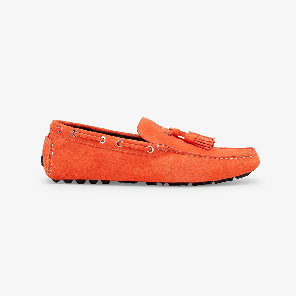 Fendi Loafers Orange Leather Drivers 7D1248 QK9 F0ESM: Image 1