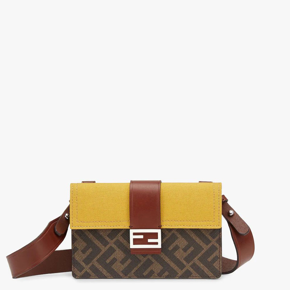 Fendi Baguette Pouch Brown fabric bag 7M0295AFSCF1EG8: Image 1