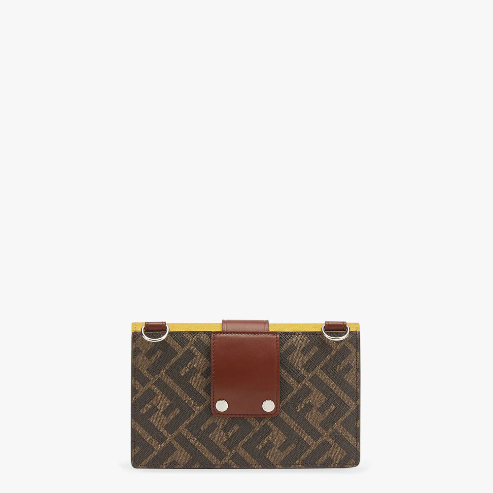 Fendi Baguette Pouch Brown fabric bag 7M0295AFSCF1EG8: Image 3