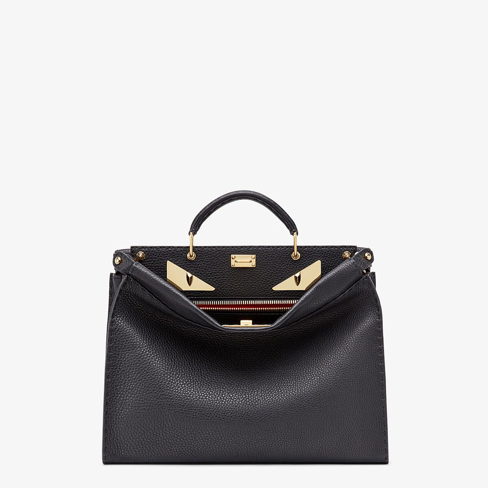 Fendi Peekaboo Fit Black Roman Leather Bag 7VA406 A0KS F0KUR: Image 1