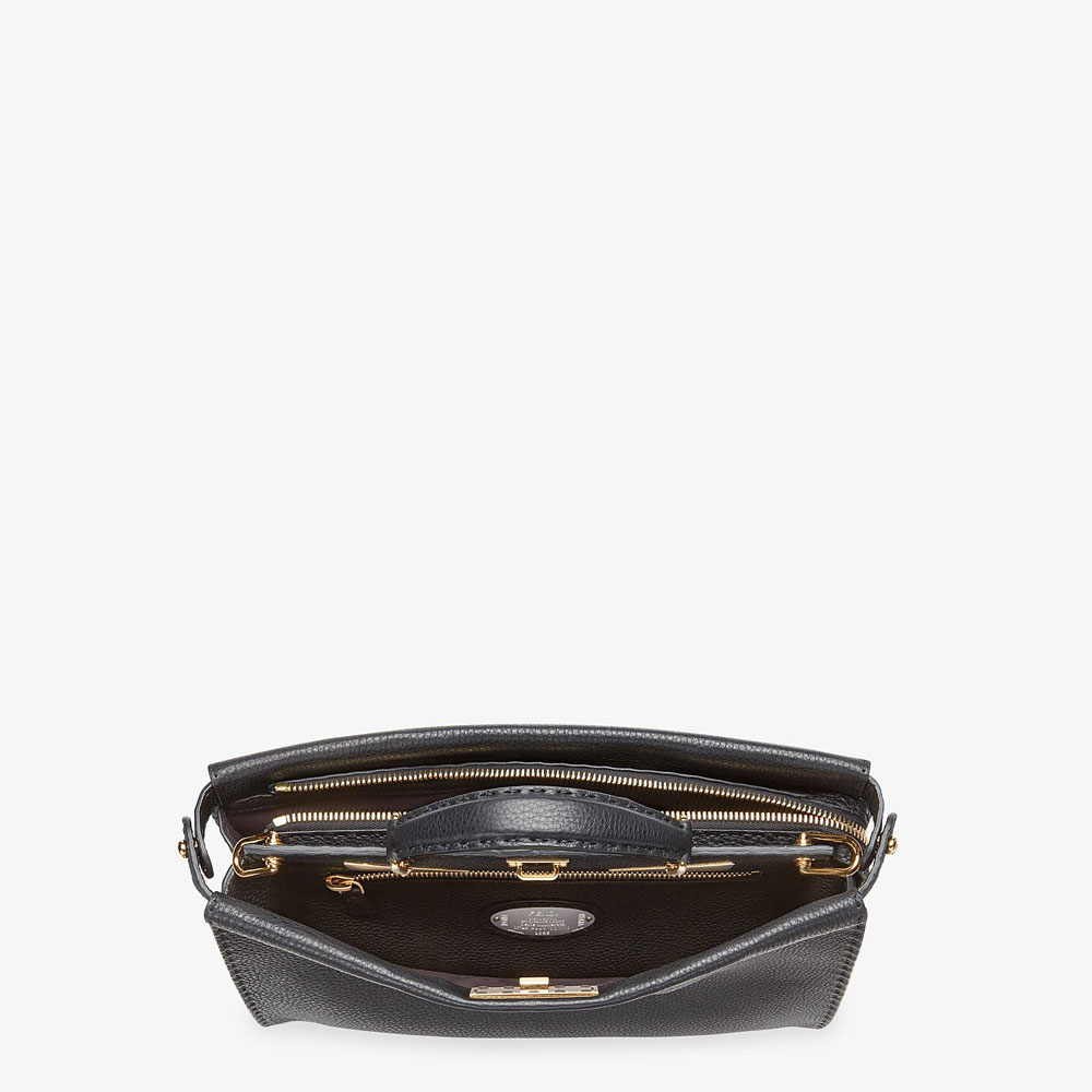 Fendi Peekaboo Fit Black Roman Leather Bag 7VA406 A0KS F0KUR: Image 4