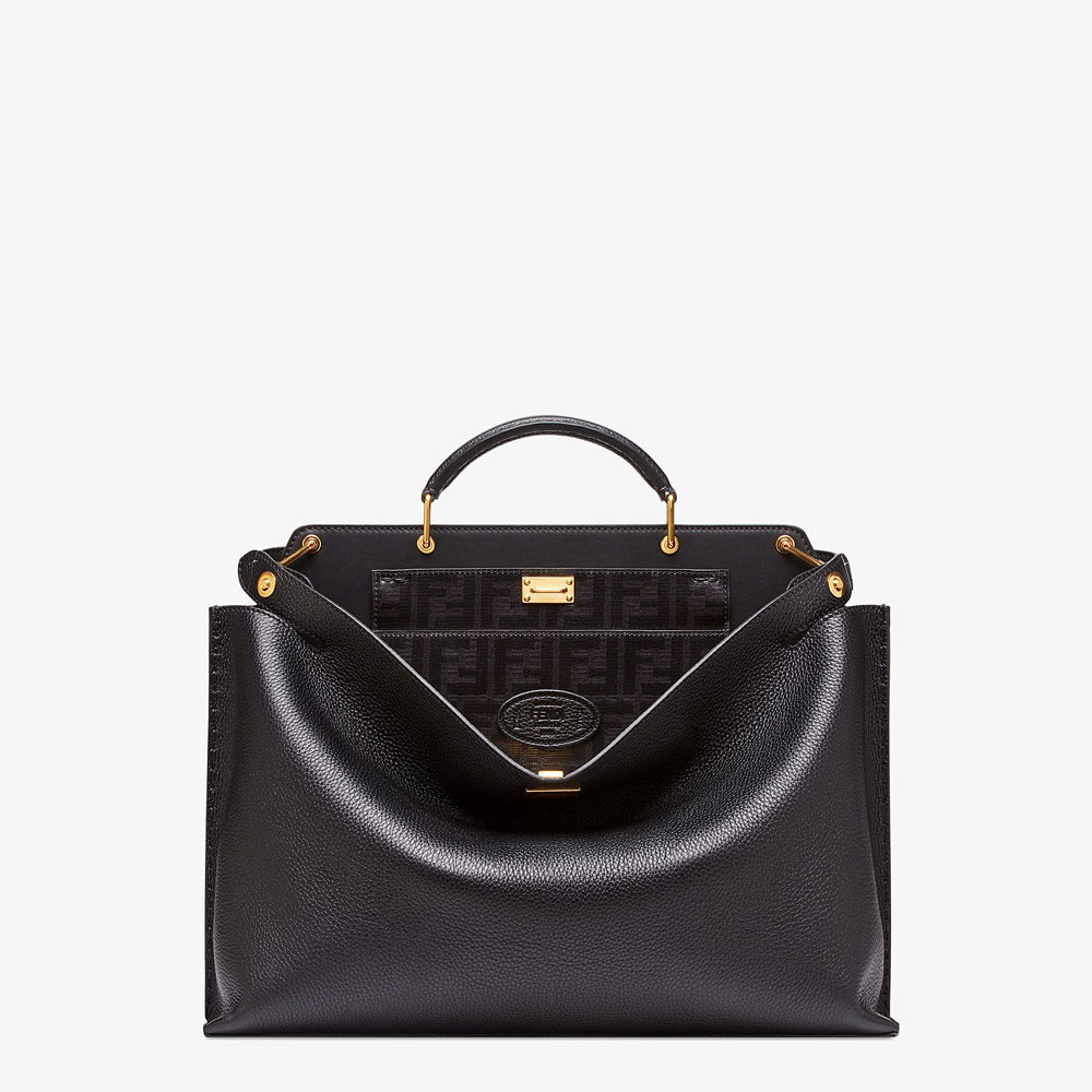 Fendi Peekaboo Essential Black Leather Bag 7VA476 A91A F15ZW: Image 1