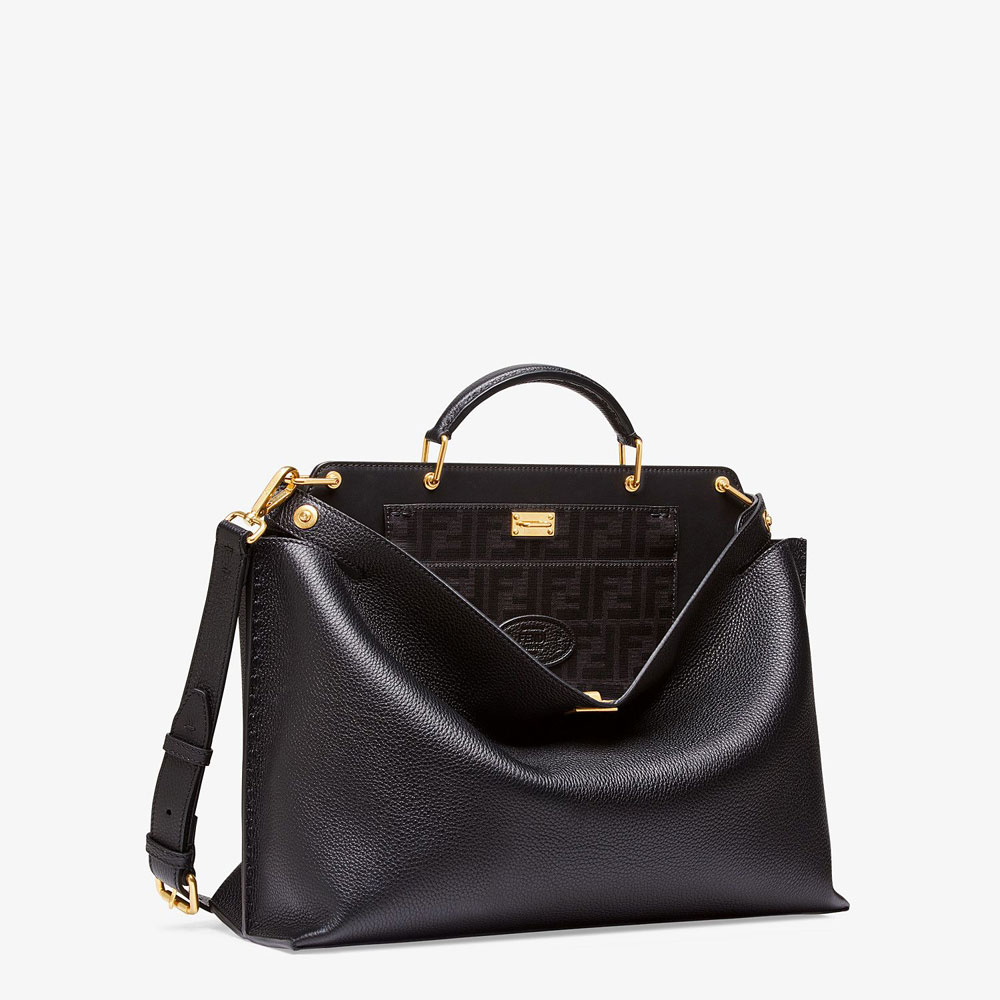 Fendi Peekaboo Essential Black Leather Bag 7VA476 A91A F15ZW: Image 2