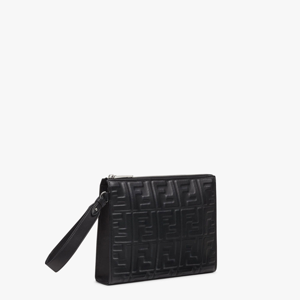 Fendi Flat Pouch Black nappa leather pouch 7VA491A72VF0GXN: Image 2