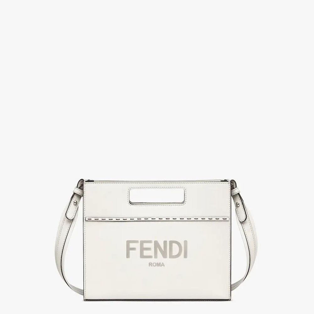 Fendi Mini Shopper Light grey leather shopper 7VA547AC9LF1H33: Image 1