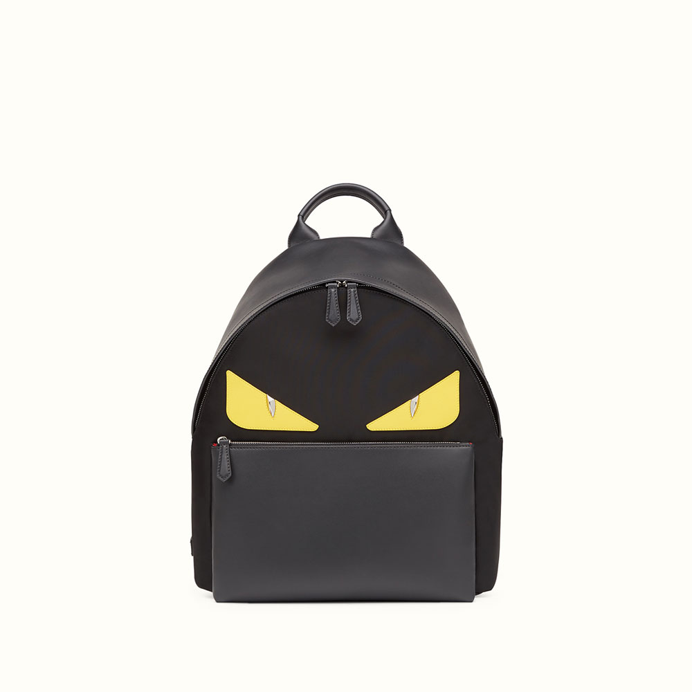 Fendi Backpack in nylon black leather with inserts 7VZ012O7EF0R2A: Image 1