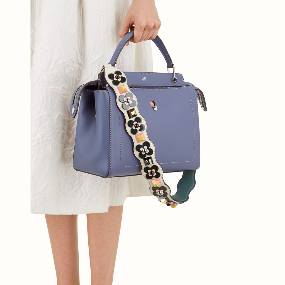 Fendi strap you shoulder strap in white leather with studs 8AV077SM9F035F: Image 2