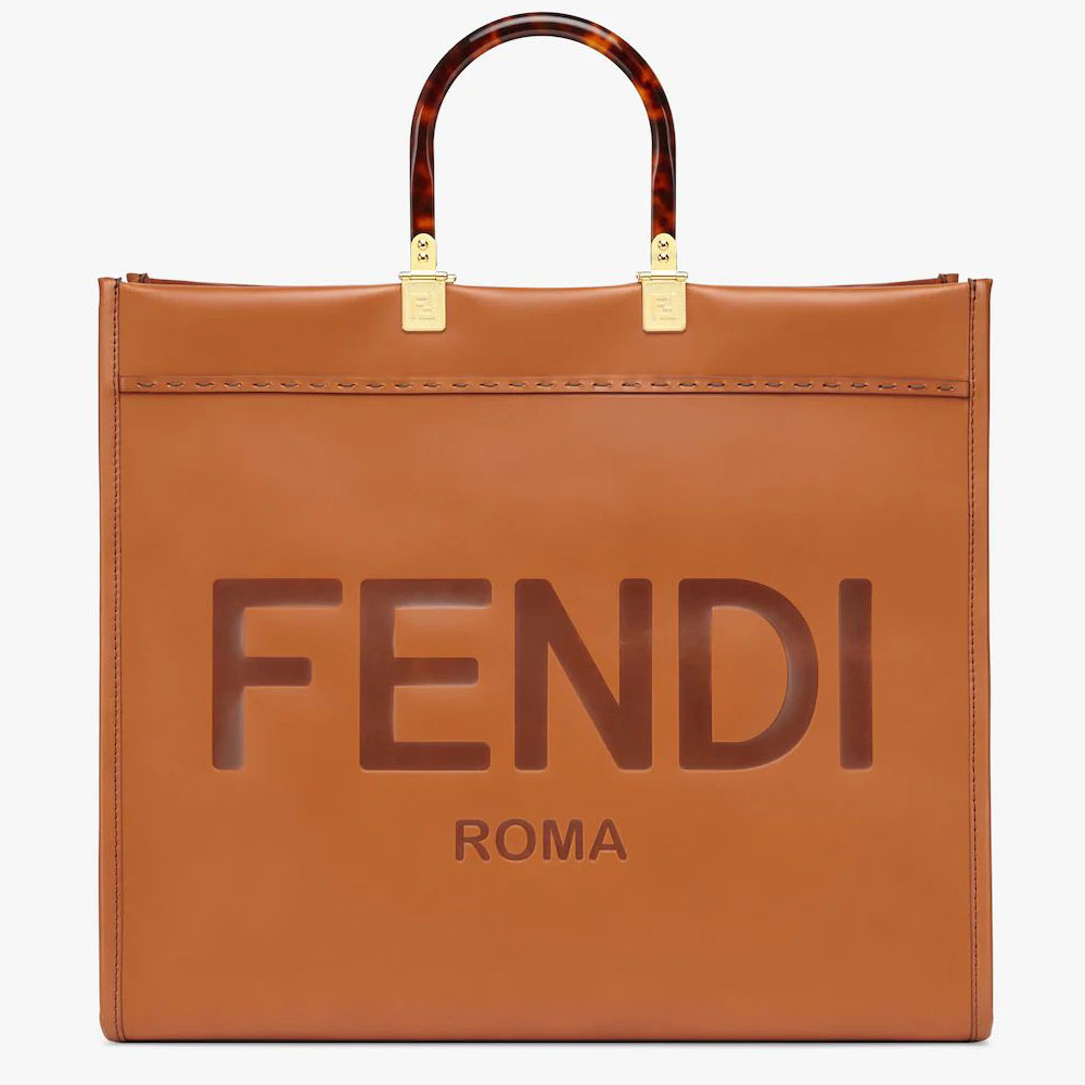 Fendi Sunshine Large Brown leather shopper 8BH372ABVLF0PWZ: Image 1