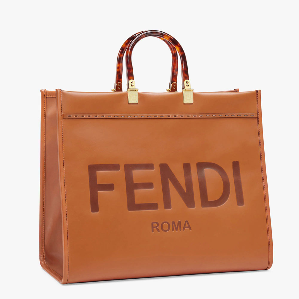 Fendi Sunshine Large Brown leather shopper 8BH372ABVLF0PWZ: Image 2