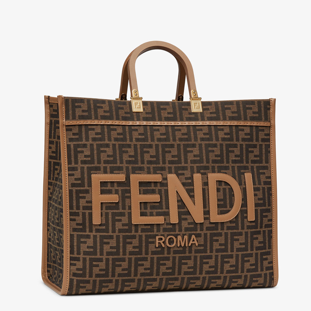 Fendi Fendi Sunshine Large Brown FF shopper 8BH372 ALVY F1GE3: Image 3