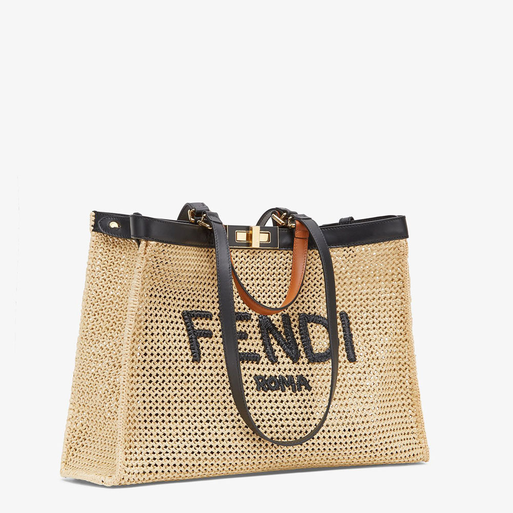 Fendi Peekaboo X-Tote Natural Raffia Bag 8BH374 ABVS F11RK: Image 2