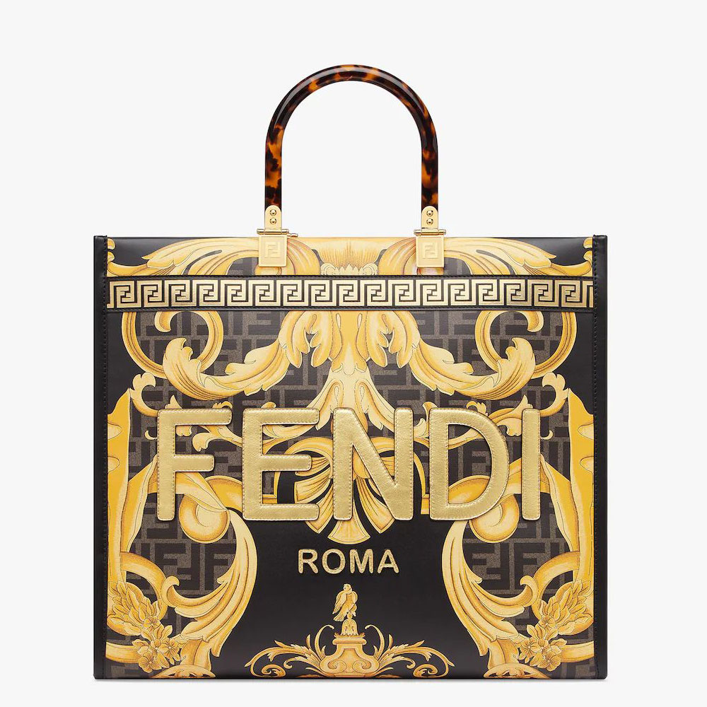 Fendi Sunshine Medium Fendace Printed FF shopper 8BH386AJTYF15HM: Image 1