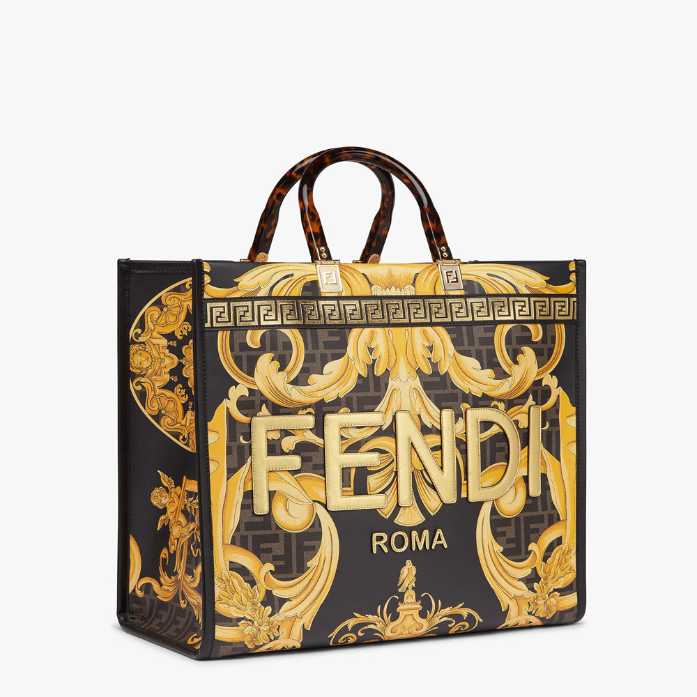 Fendi Sunshine Medium Fendace Printed FF shopper 8BH386AJTYF15HM: Image 2