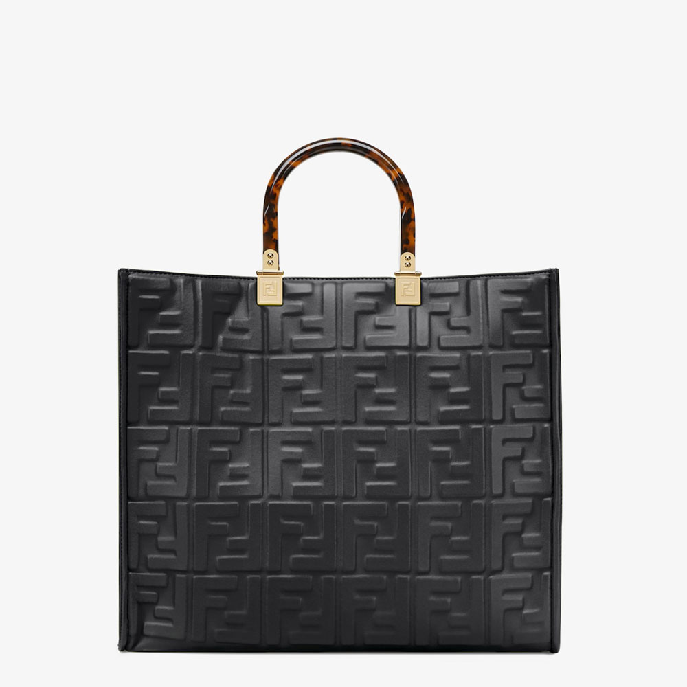 Fendi Sunshine Medium Black leather shopper 8BH386AMCVF0KUR: Image 1