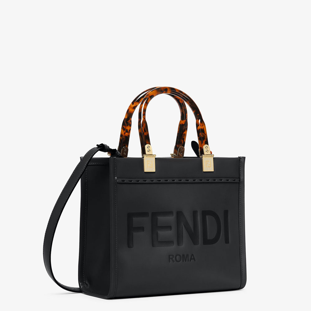 Fendi Sunshine Small Leather Black 8BH394ABVLF0KUR: Image 2