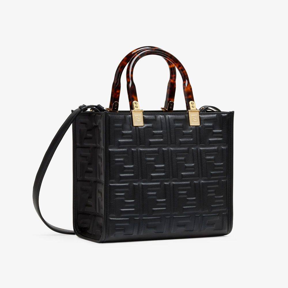 Fendi Sunshine Small Leather Black 8BH394AMCVF0KUR: Image 2