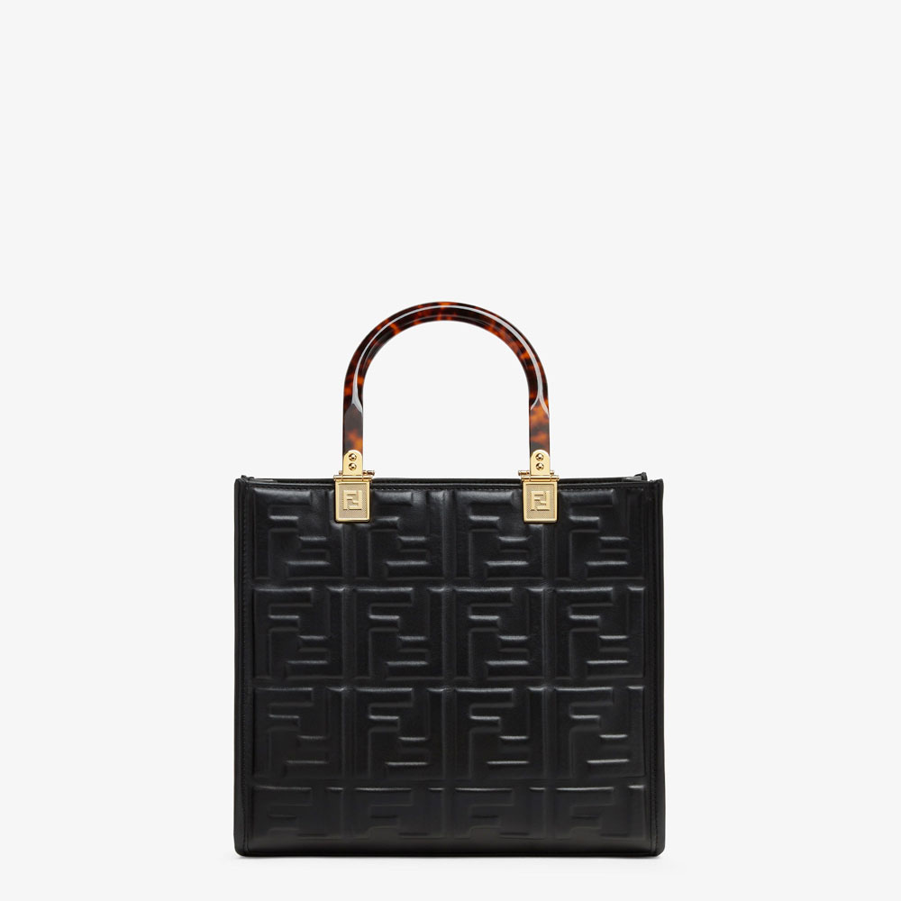 Fendi Sunshine Small Leather Black 8BH394AMCVF0KUR: Image 3