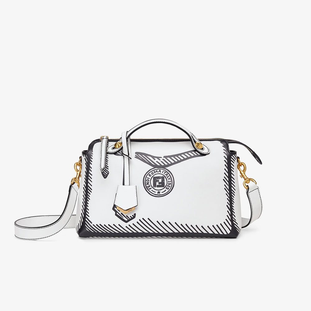 Fendi By The Way Medium leather printed Boston bag 8BL146 ADBN F1CBK: Image 1