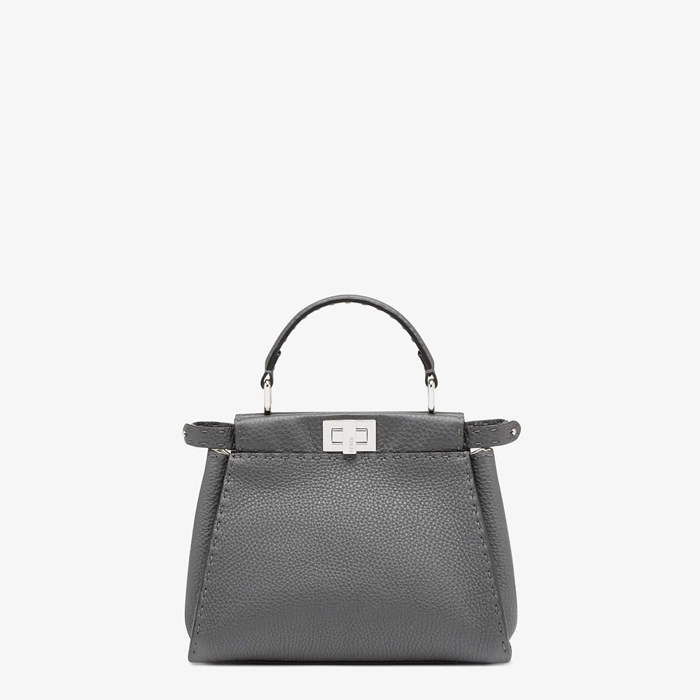 Fendi Peekaboo Mini Dark Grey Selleria Bag 8BN244 Q0J F0N9A: Image 1