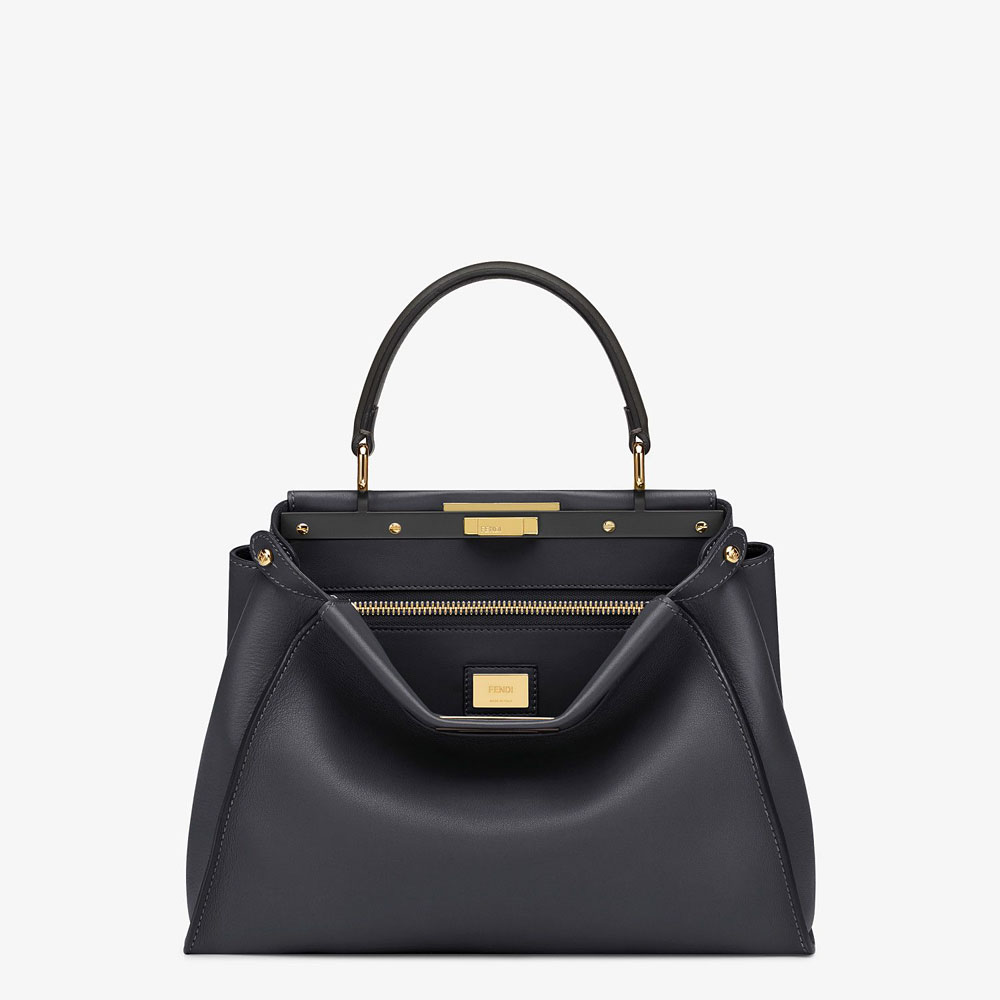 Fendi Peekaboo Medium Black Leather Bag 8BN290 3ZN F0KUR: Image 1