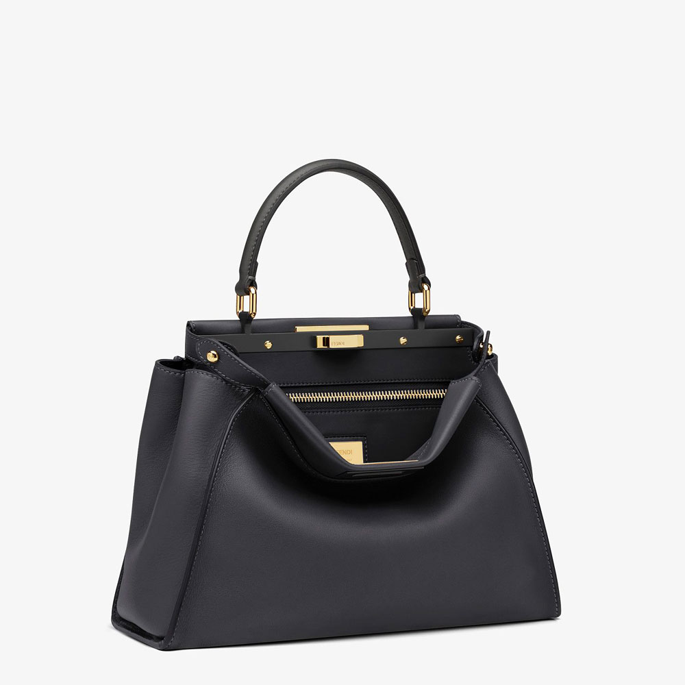 Fendi Peekaboo Medium Black Leather Bag 8BN290 3ZN F0KUR: Image 3