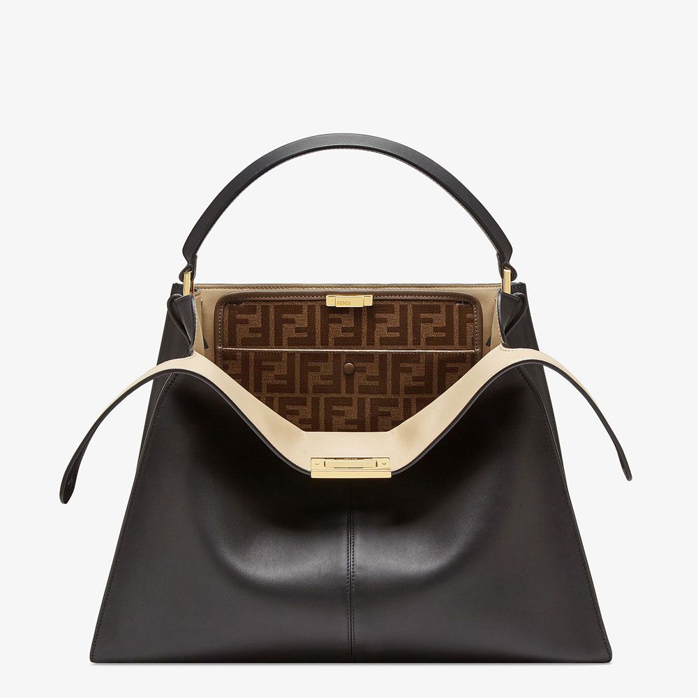 Fendi Peekaboo X-Lite Large Black Leather Bag 8BN304 A5E9 F14R8: Image 1