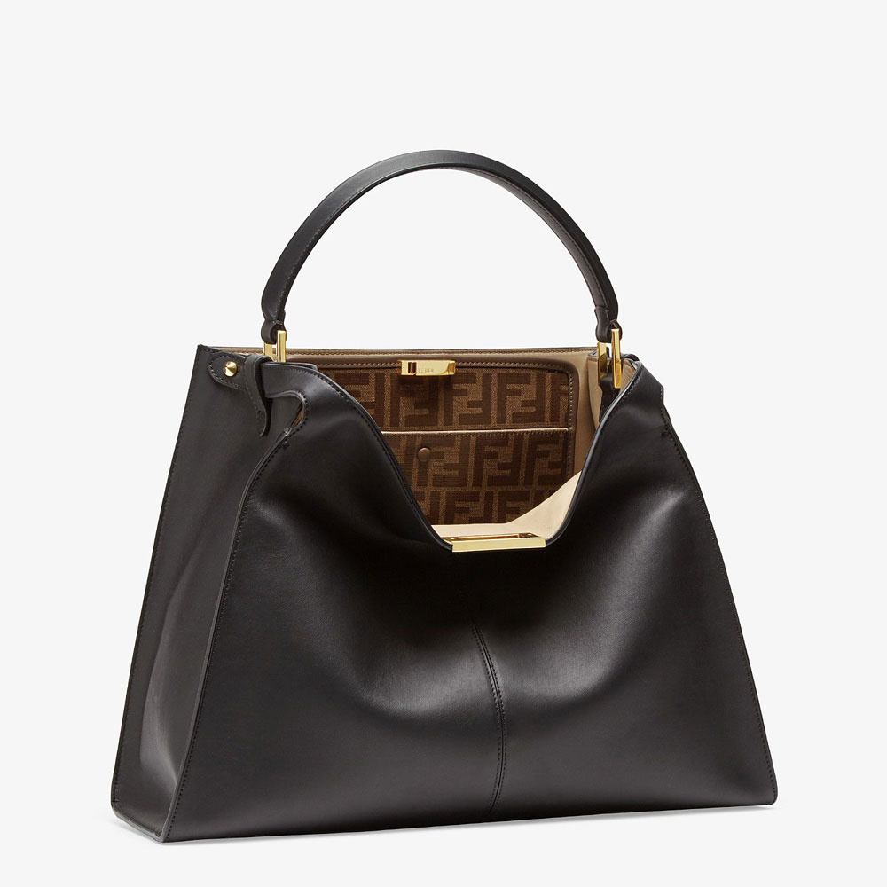 Fendi Peekaboo X-Lite Large Black Leather Bag 8BN304 A5E9 F14R8: Image 3